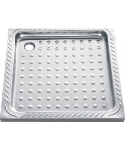 Поддон душевой антивандальный из нержавеющей стали 80*80*75