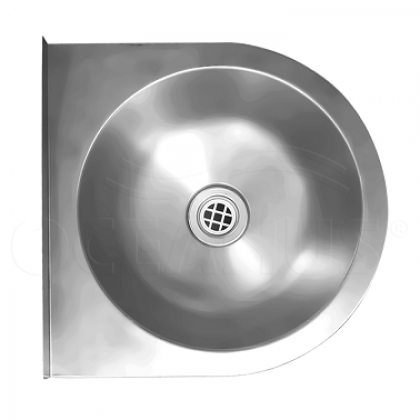 Раковина подвесная  из нержавеющей стали без отверстия для смесителя