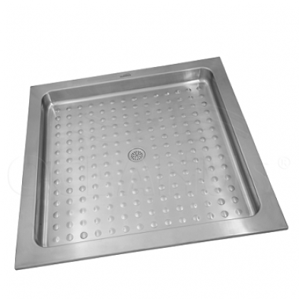 Поддон душевой антивандальный из нержавеющей стали монтируемый в пол 