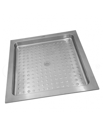 Поддон душевой антивандальный из нержавеющей стали монтируемый в пол 