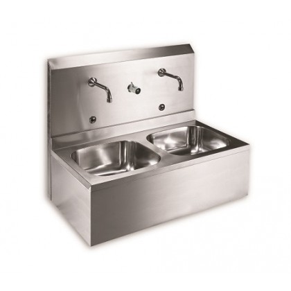 Мойка двойная подвесная с задней стенкой – SLUN 07E