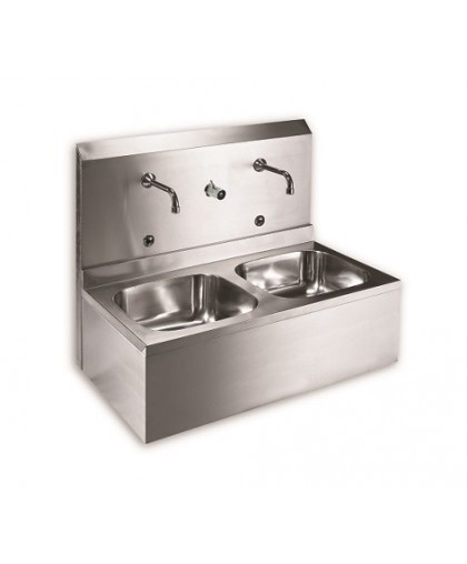 Мойка двойная подвесная с задней стенкой – SLUN 07E