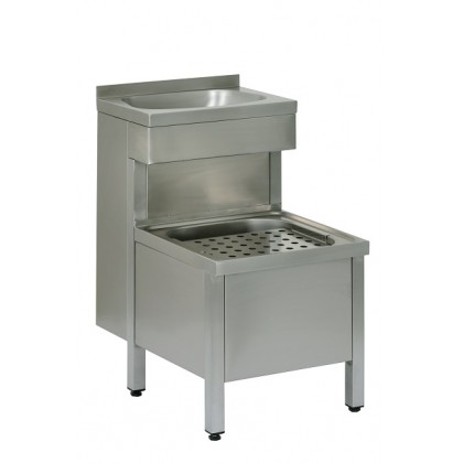 Мойка техническая отдельностоящая с умывальником и решёткой – SLVN 02