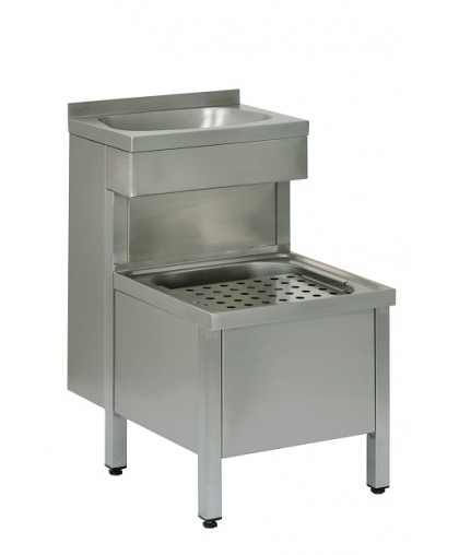 Мойка техническая отдельностоящая с умывальником и решёткой – SLVN 02