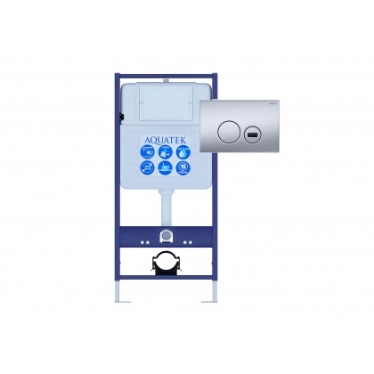Инсталляция для подвесного унитаза Aquatek Standart Sensor — с сенсорным управлением и комбинированным смывом купить в Минске оптом с доставкой по Беларуси Инсталляция для подвесного унитаза Aquatek Standart Sensor — с сенсорным управлением и комбинированным смывом купить в Минске оптом с доставкой по Беларуси