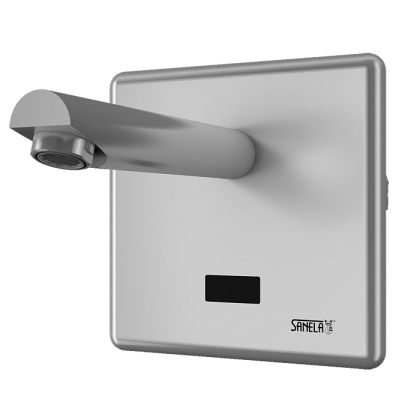 Автоматический настенный смеситель, плечо вытекания 170 мм, 6 В SLU 04H17B