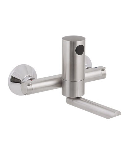 Настенный сенсорный смеситель, корпус из нержавеющий стали, L-150 мм, 9 В SLU 12BR 