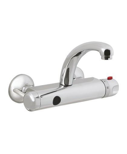 Автоматический настенный термостатический смеситель  SLU 25, 24 В пост., расстояние подачи воды 150 мм