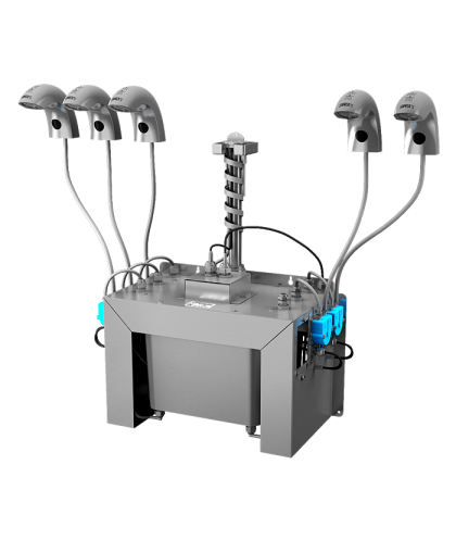 Комплект 5 шт. автоматических смесителей для холодной или температурно-подготовленной воды, с интегрированным автоматическим дозатором мыла, центральный 6 л бачок для мыла, 24 В SLU 45M5
