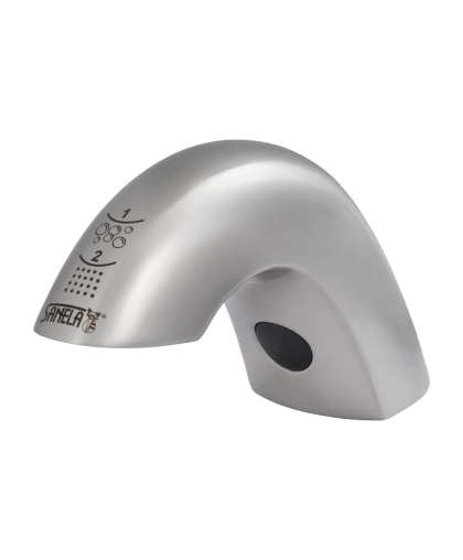 Нержавеющий смеситель для подачи теплой и холодной воды, с интегрированным дозатором мыла, 1 л, 230 B/ 50 Гц SLU 46MD