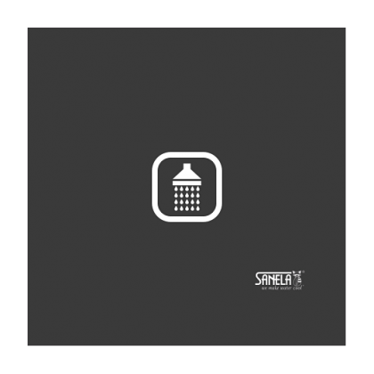 Электронное сенсорное управление душем для подачи холодной или температурно-подготовленной воды, цвет стекланной крышки REF 7016 тёмно-серый, подсветка белая, 24 В SLS 30C