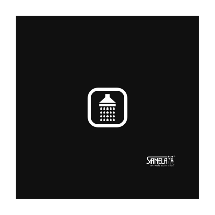 Электронное сенсорное управление душем для подачи холодной или температурно-подготовленной воды, цвет стекланной крышки REF 9005 чёрный, подсветка белая, 24 В SLS 30E