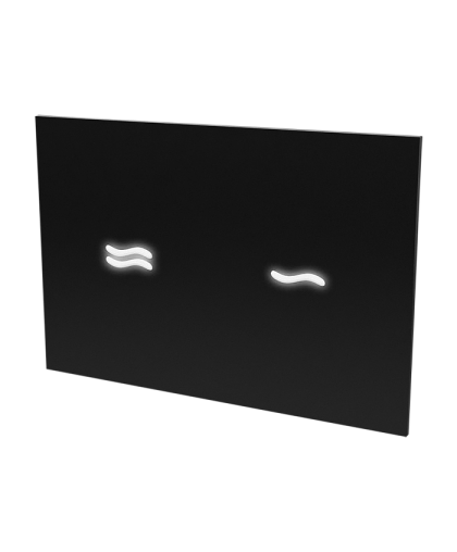 Электронное сенсорное устройство для смыва унитаза, цвет стекланной крышки REF 9005 чёрный, подсветка белая, 24 В SLW 30E