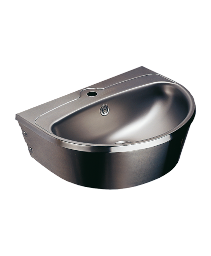 Нержавеющий подвесной умывальник с отверстием для смесителя SLUN 01