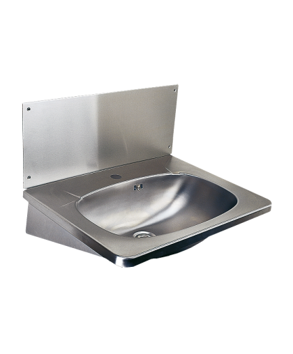 Нержавеющий подвесной умывальник с отверстием для смесителя SLUN 02