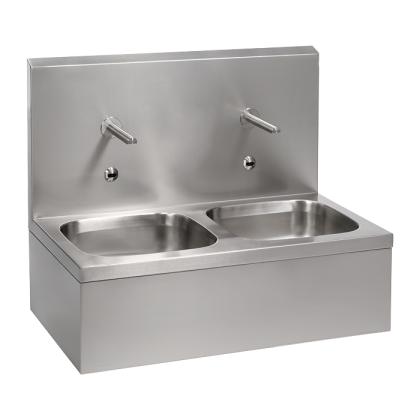 Нержавеющая подвесная двойная мойка с интегрированной электроникой, 24 В пост. SLUN 07E