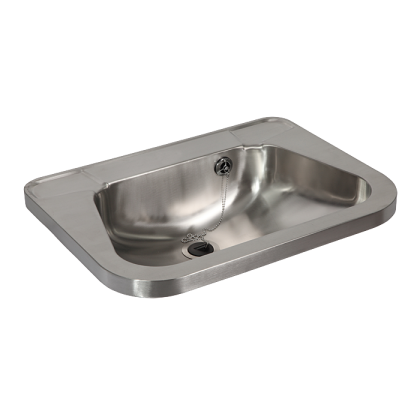 Нержавеющий подвесной умывальник без отверстия для смесителя SLUN 26A