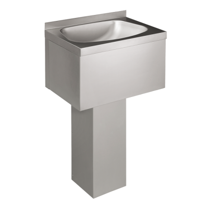 Нержавеющий самонесущий облицованный умывальник к стене SLUN 57