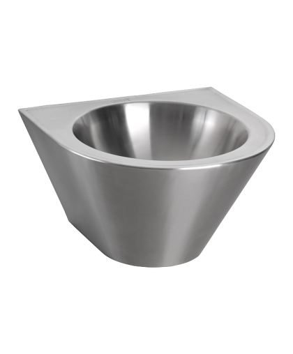 Антивандальний нержавеющий подвесной конусный умывальник, &Oslash; 360 мм SLUN 59