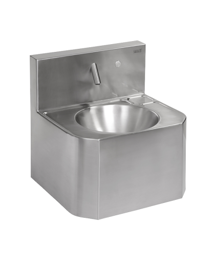 Нержавеющий умывальник с пьезо кнопкой, для подачи холодной и теплой воды, 6 В SLUN 72PB