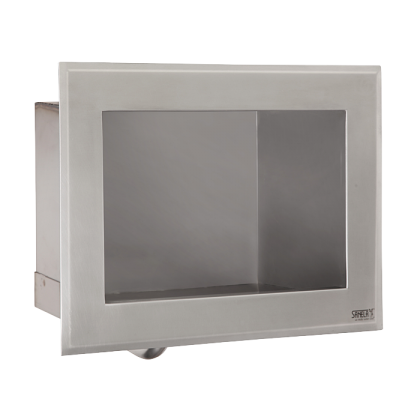 Антивандальный нержавеющий встраиваемый автоматический умывальник, для подачи холодной и теплой воды, 24 В пост. SLUN 76E