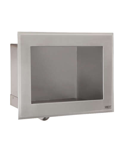 Антивандальный нержавеющий встраиваемый автоматический умывальник, для подачи холодной и теплой воды, 24 В пост. SLUN 76E