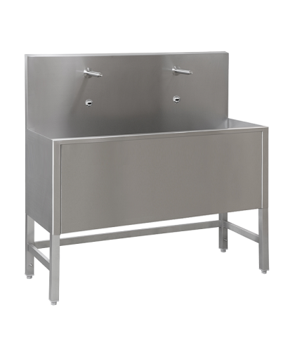 Нержавеющий антивандальный желоб на ножках&nbsp; с интегрированной электроникой (2 шт.), длина 1250 мм, 24 В пост. SLUN 50EA