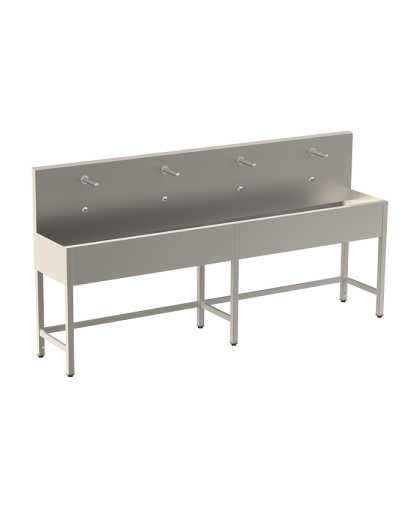 Нержавеющий желоб на ножках с интегрированной электроникой (4 шт.), длина 2500 мм, 24 В пост. SLUN 52E