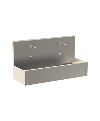 Нержавеющий подвесной желоб с интегрированной электроникой (2 шт.), термостатическим смесителем, длина 1250 мм, 24 В пост. SLUN 80ET