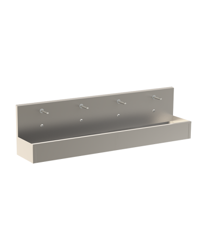 Нержавеющий подвесной желоб с интегрированной электроникой (4 шт.), термостатическим смесителем, длина 2500 мм, 24 В пост. SLUN 82ET