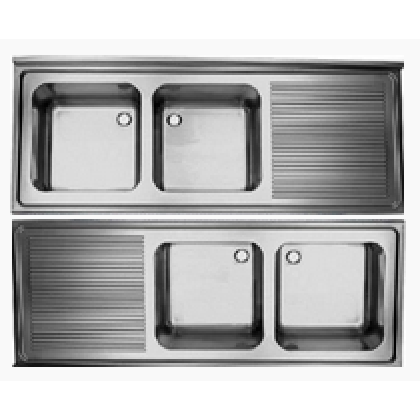 Ванна моечная с двумя раковинами МВ-2