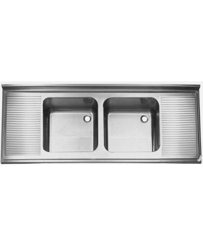 Ванна моечная двойная с 2-мя столешницами МВ-4